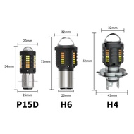 H4 1PCS LED Headlight for Motorcycle H6 BA20D Bulbs White Yellow Hi /Low Beam Projector Lens Fog La