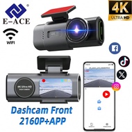 E-ACE Dash Cam For Cars 4k, 2160P Dash Camera For Cars, 4K Dash Cam Front And Rear 1080P, Car Access