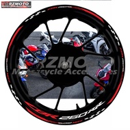 Motorcycle Wheel Stickers Reflective Waterproof Rim Decals 17 Inch Stripe Tape Stickers For CBR250RR