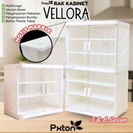 Vellora Closed Food Cabinet Aesthetic 3-Tier/ 6-Tier/ Multipurpose Shelf/ Storage/