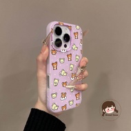 Cute Rilakkuma Candy Color Phone Case For Samsung Galaxy S22 S24 Plus Ultra FE M12 F12 M10S F05 M05 