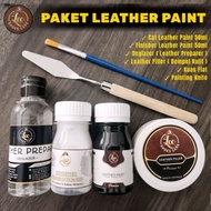 Complete Leather Paint Package - LEO - Genuine Leather or Synthetic Paint - Bag Paint Wallet Paint L