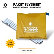 Single Pole KILLEEN+Flysheet 4x6 Flysheet Pole - Economy Pole -Tarp Pole