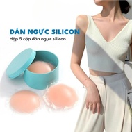 Box of 5 bag Super Adhesive Breast Pads - Reusable Many Times, Safe, Discreet (8x8x6.5cm)