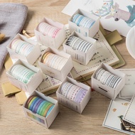 10 Rolls/Set Ultra-Fine Colorful WASHI Material DIY Decorative Handbook Tape/Stickers 和纸胶带 栩栩文艺素雅 贴纸素材基础款 小清新少女手账 套装十卷