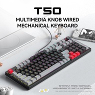 T-Wolf T50 Wired Mechanical Gaming Keyboard With Knob Design 97 Keys Layout (Wired Keyboard)
