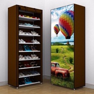 Shoe Rack 3D Stacking Multifunction Practical Safe Aluminum Material With Three Artistic Motifs Mo
