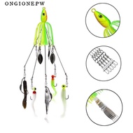 ONGIONEPW Alabama Rig Fishing Lure, Spinner Umbrella Soft Swimbait, Swimming Spoon Jigging Sea Fishi