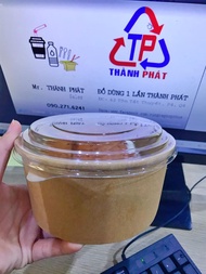 [HCM]Tô giấy kraft 1000ml - Tô giấy 1000ml  - Tô giấy nâu kraft 1000ml - 50 cái