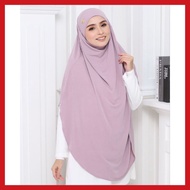 Tudung Sarung Labuh Khimar Medina Moscrepe Plain Instant Scaft Labuh Tudung Umrah Haji Tudung Raya L