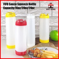 WHY Store F.I.F.O. Bottle Squeeze Bottle with Lid First In First Out Squeezer Dispensing FIFO 16oz 2