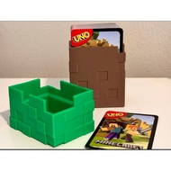 Uno minecraft style storage box card holder Case