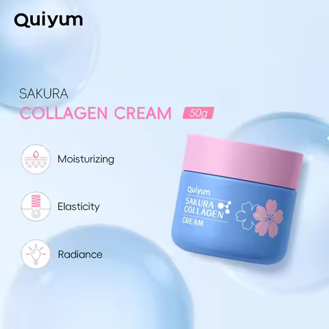 Quiyum Sakura Collagen Cream 50g Lock in Moisture Soft & Supple with Shea Butter & Hyaluronic Acid D