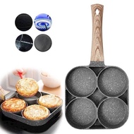 4-compartment non-stick stone pan with induction cooker - Frying pan mold for frying eggs and making