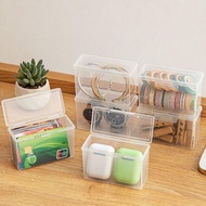 Transparent Storage Box, Multi-purpose Plastic Storage , Small ID Card Organizer with Lid Photocard 