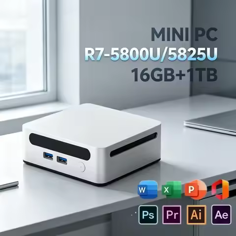 Mini PC With AMD Ryzen R7-5800U/5825U Compact Mini Desktop Computer For Business Office & Gaming