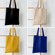 KOJOs BAG - COD SALE 2.2 Bisa Custom! [Resleting] Totebag / Tote Bag Berbahan Semi Kanvas Dan Polos 