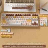 Capybara/Little Chicken Keycaps 121 Keys MOA Profile PBT Five Sided DYE-sublimation Keycap Suitable 