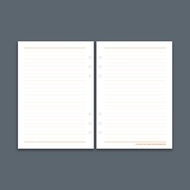 【精油香氛筆記本】六孔活頁款-補充內頁-橫線