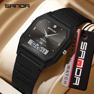 SANDA Digital LED Watch for Men - Original Sport Quartz Wristwatch, Top Brand Luxury Stopwatch, Wate