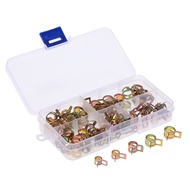 Myhome-sg 75 Pcs Assortment Set 6/7/8/9/10mm Autos Spring Clip Hose Clamps Fuel Oil Water Pipe Tube 