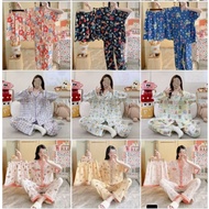 Piyama import super jumbo piyama cp/hp/pp import baju tidur 3in1 jumbo wanita import C13-C