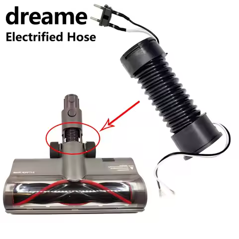 Original Dreame Floor Brush Carpet Brush Repair Accessories Electrified Hose for V8 V9 V10 XR V12 V1