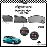 Perodua Myvi 2018 - 2021 Ninja Shades OEM Magnetic Sunshade Sun Shade Myvi Accessories 2017 2019 202