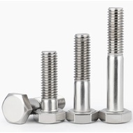 316 Stainless Steel Outer Hexagonal Half Tooth Screw Thick Rod Half Thread Screw M20 M22 M24