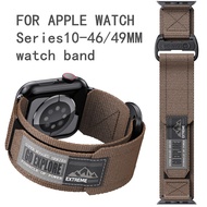 Suitable for Apple Watch Strap Apple Watch Series 10 Nylon Velcro Wristband Ultra Tactical