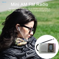 AM* Impact-resistant Radio Am Radio Portable Mini Am Fm Radio with Long Telescopic Antenna Compact Size Impact-resistant 2 Band Radio Receiver for Travel and Outdoor Use