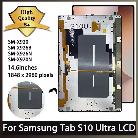 14.6''New For Samsung Tab S10 Ultra X920 X926 Display Touch Screen Digitizer SM-X926B SM-X926N SM-X9