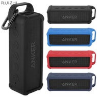 Silicone Case for Anker Soundcore 2 Portable Bluetooth Speaker Protective Travel Cover with Handle and Carabiner