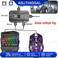 Keyboard Mouse Gaming Converter Nirkabel Bluetooth 3 buah set Konverter+Keyboard+Mouse Untuk Hp Andr