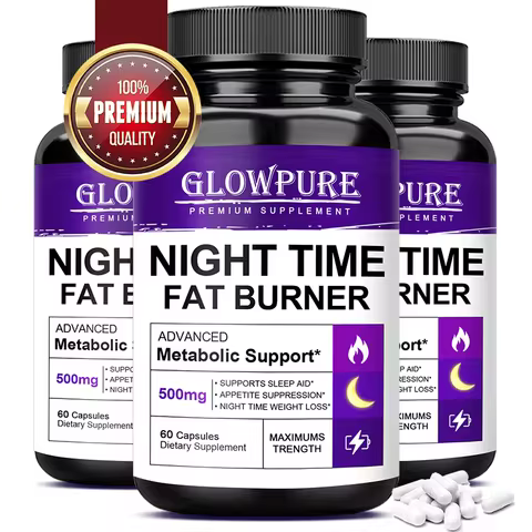 Slimming Capsule Night Time Fat Burner for Weight Loss, Boost Metabolism, Suppress Appetite Diet，Hea