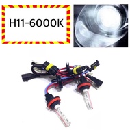 BKK XENON ชุดหลอดไฟหน้ารถยนต์ XENON HID ชุด1คู่ ขั้ว H11 มีค่าสี 3000K 4300K 5000K 6000K 8000K รถยนต