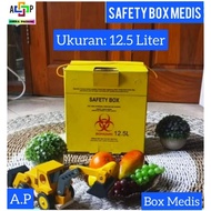 Medical Safety Box 12.5 Liters Medical Trash Can 12.5 liters Medical/ Box