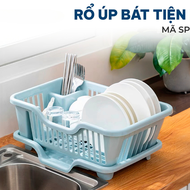 Rổ Úp Bát - Khay Kệ Đựng Chén Bát Dĩa Đũa Muỗng Có Khay Hứng Nước Tiện Lợi 3535 nhuavietnhat