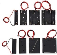 AA Battery Holder Bundle Case Back Cover Connector Storage Box with Cord Bare Leads Wire AA 1.5V Bat