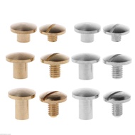 SV 10 Pairs Metal Chicago Screw Post Belt Tack Screw for DIY Leather Decoration