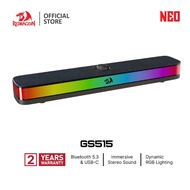 Redragon GS515 Wired+BT RGB Desktop Soundbar 2.0 Channel Stereo Computer Speakers for Desktop with B