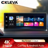 Ekleva 11.3 Inch 4K Dash Cam Camera chiếu hậu Carplay & Android Tự Động Thiết bị phát thông minh điề
