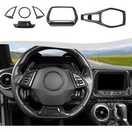 6PCS Full Set Interior Trim Kit for 2016-2023 Chevy Camaro SS ZL1 3LT, Center Console Navigation GPS