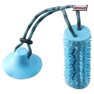 ROWAN1 Tug of War Rope, Suction Cup Puppy Training Toothbrush, Non-Toxic Food Dispensing Blue  Cleaning Toy Dog Toy