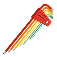 ชุดประแจหกเหลี่ยมหัวบอลตัวยาวหลากสี 7ชิ้น PB SWISS TOOL
