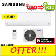 Samsung 1.5HP Aircond S-ESSENTIAL R32 Air Conditioner AR12TGHQABUNME Air Cond Energy Saving