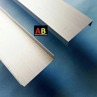 Safe 👍 Lis U Aluminium 1.2cm x 5cm x 1.2cm silver Panjang 199.5cm