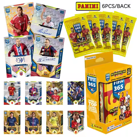 PANINI 365 2026 6PCS/BACK Zidane Messi Haaland Ronaldo Bellingham Refractor Limited Edition Signed C