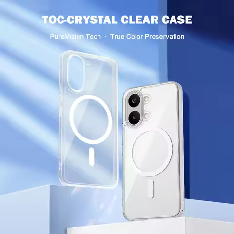 LeReach TOC Transparent Case For Xiaomi Redmi Turbo 5 Max Turbo5 TPU + PC Magnetic Hard Cover