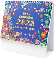 Desk Calendar 2023, Standing 2023 Desktop Flip Planner with Stickers Monthly Academic Year Calendar 